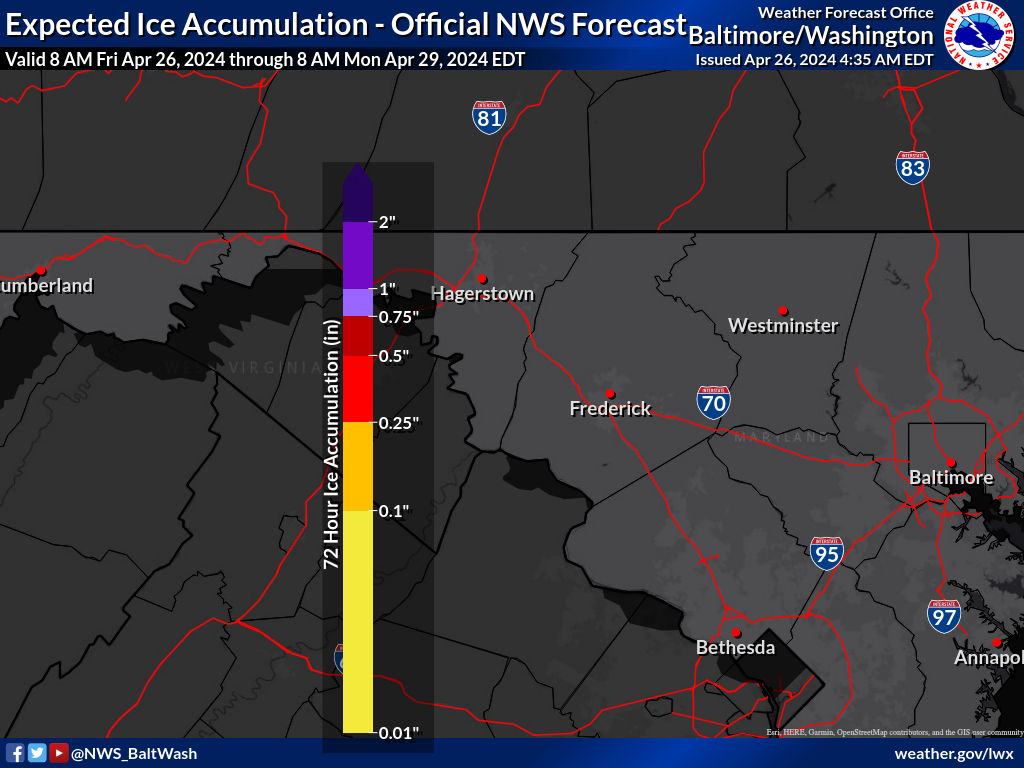 Maryland Ice Accumulation Forecast