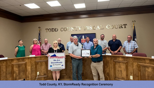 Todd County, KY, StormReady Recogntion Ceremony